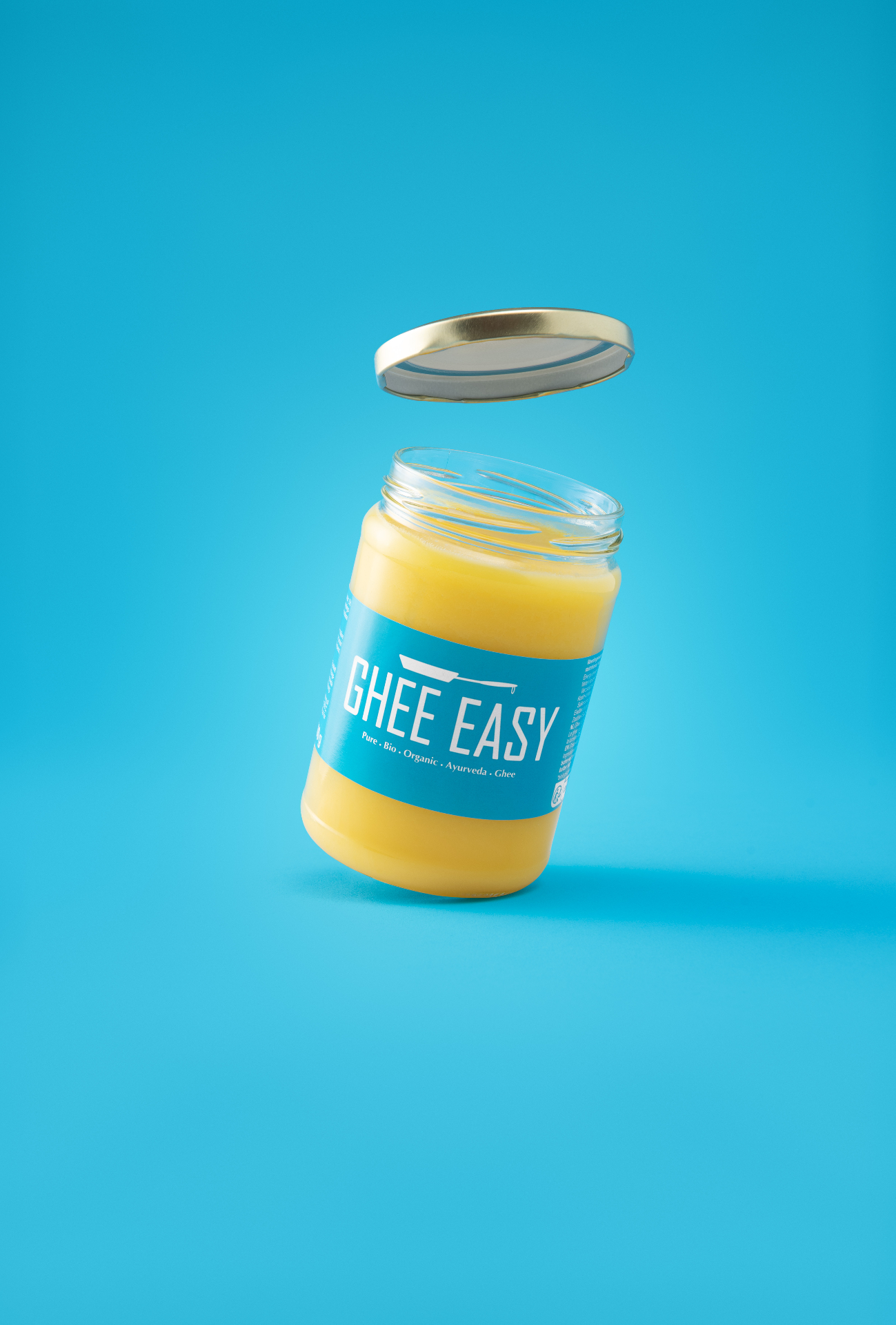 Jar of Ghee Easy Natural organic ghee, golden clarified butter